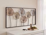 Dekoleidenschaft 3D Wandbild Lotus aus Metall, 100x50 cm, Wandschmuck, Wanddeko, Wandverzierung,...