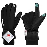 QIFENGL wasserdichte Winterhandschuhe Herren Damen Touchscreen Handschuhe, 3M Thinsulate Warme...