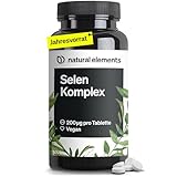 natural elements Selen Komplex – 365 Tabletten mit je 200µg – Komplex aus Natriumselenit und...