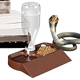 Reptilien-Wassernapf, Automatischer Reptilien-Futternapf, Wasserspender, 2-in-1-Futternapf Mit...