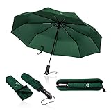 VON HEESEN Regenschirm sturmfest bis 140 km/h - inkl. Schirm-Tasche & Reise-Etui - Taschenschirm mit...