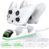 OIVO Ladegerät mit 2 wiederaufladbaren Akkus für Xbox One/Xbox Series X/S Controller, Ladestation...