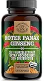 Ginseng Kapseln 1800mg -WICHTIG: 20:1 Roter Panax Extrakt (=36000mg Ginsengwurzel je Tagesdosis)...