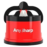AnySharp Messerschärfer | Freihändige Sicherheit, PowerGrip Saugnapf | Sicheres Schärfen aller...