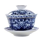 ZZTWER Chinesische Teetasse, 1 Set, Gaiwan-Teeset, Teetasse, Keramik, Vintage-Teeschale,...