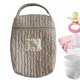 Gesteppte Windelaufbewahrungstasche – multifunktionale hängende Reisetasche mit großem Hauptfach...