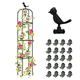 Hysagtek Rankhilfe Garten,145cm Obelisk Rankhilfe Brombeeren für Pflanzen Rankhilfe Rosen,Abnehmbar...