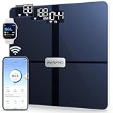 RENPHO WLAN-Smart-Waage Bluetooth Körperfettwaage, Personenwaage mit Körperfett und Muskelmasse,...