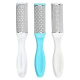 Fußfeile, Hornhautentferner, Edelstahl, Fußfeile, Fußschrubber, Füße, Raspel, doppelseitig,...