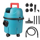 Akku-Nass-Trockensauger Kompatibel mit Makita 18V Akku, 10L Tank, 15kPa Saugkraft, HEPA-Filter,...