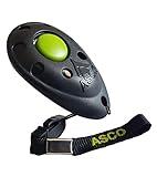 ASCO Premium Clicker für Clickertraining, Hunde Katzen Pferde Profi Clicker, Hundetraining Klicker,...