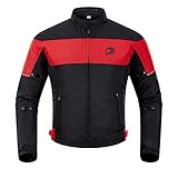 BORLENI Motorradjacke Sommer Herren aus Atmungsaktivem Mesh mit Abnehmbare Protektoren an Ellbogen...