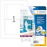 HERMA 5036 CD DVD Einleger für Jewel Case Hüllen perforiert, 25 Blatt, 151 x 118 mm, 1 pro A4...