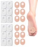FUGLUS 24-Stück Hühneraugen Druckschutzringe,Fußpflege Hühneraugenpflaster,Hühneraugen- und...