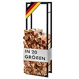 KARAT Kaminholzregal für Innen & Außen - Brennholzregal Feuerholzregal Stapelhilfe (80 x 25 x 40...