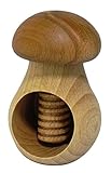 Wooden World Nussknacker aus natürlichem Buchenholz – SEHR SOLID – Pilz – Hellbraun