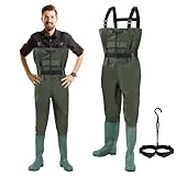 Izrielar Wathose Herren Wasserdicht, 70 Denier Nylon, PVC Angelhose, wasserdichte Fischteichhose mit...