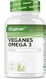 Omega 3 vegan - 120 Kapseln - Hochdosiert mit 1.500mg Algenöl pro Tagesdosis – Premium:...