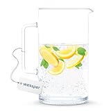 Wessper Glaskaraffe, Glas Krug, Wasserkaraffe, Eistee Krug, Saft Krug ca. 2.5 ltr. aus...