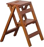 Klappbarer Tritthocker - Multifunktionsleiter für Zuhause, Bibliothek, Garage - 2-stufiges Design...