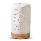Earnest Living Aroma Diffuser für Ätherische Öle 100 ml - Weißer Keramik Raumduft Duftöl...
