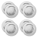 com-four® 8x Platzteller gebürstet - wiederverwendbare Unterteller - Tischdeko - edle Dekoteller...