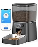 oneisall 3.5L Futterautomat Katze, WiFi Intelligenter Katzenfutter Automat, APP-Steuerung, 1-10...