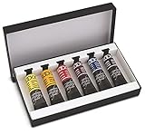Blockx Künstler-Ölfarben im Set 'Primärfarben', 6 x 20 ml, brillante Farben mit höchster...