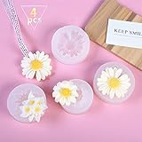 FineInno 4 Blumen Silikon Gießformen Flowers Resin Molds Gießform Sonnenblumen Schmuckformen...