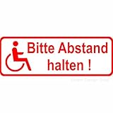 Sticker Design Shop Magnetschild Abstand Halten Automagnet Auto Aufkleber Magnet Schild Behinderten...