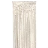 EpheyFIF Boho-Türvorhang, gewebt, 90 x 180 cm, 90 x 200 cm, 100 x 200 cm, Baumwolle, Spitze,...