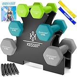 KESSER® Hantel-Set, 3 Paar, 1kg - 5kg, 12kg oder 18kg kurzhanteln mit Ständer Aufbewahrung,...