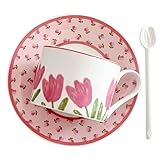 Tassen- und Untertassen-Sets | Blumen-Tasse aus Porzellan, Teetasse mit Untertasse, Teetassen Set...