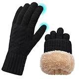 ehsbuy Winter Handschuhe Damen Touchscreen Fleece, Warme Kaschmir Dicke Strickhandschuhe...