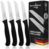 Schwertkrone® Schälmesser 4er Set [MADE IN SOLINGEN - GERMANY] - Gemüsemesser Obstmesser -...