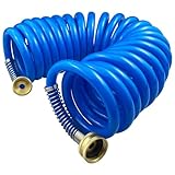 Darnassus Robuster PU-Spiralschlauch, selbstaufwickelnder Gartenschlauch mit massiven...