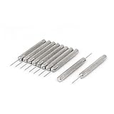 sourcing map 10Stk 0,8mm Dmr Dorn Uhr Band Gurt Links Pin Entferner Punsch Reparatur de