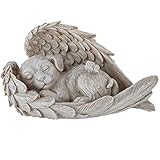 AOTOPYU Katze Hund Engel Haustier Denkmal Grab Marker Tribut Statue, Deko Haustier Gedenken Tier...