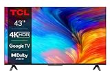 TCL 43P639 43 Zoll (108cm) LED Fernseher, 4K UHD, Smart TV, Google TV, HDR 10, Dynamic Colour...