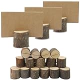 25 Stück, Kartenhalter Holz, Tischkartenhalter, Menükartenhalter, Fotohalter Holz,...
