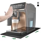 Inwee Unterlage für Kaffeemaschine, Silikonmatte mit Rand, 48x30cm Anti-Rutsch Silikonmatte für...