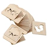 Perfeclan Zeichenschablonen für Kinder - Montessori Lernspielzeug​, Kreideschablonen aus Holz -...