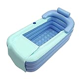 Erwachsene Faltbare Aufblasbare Badewanne Tragbar 160 Cm Reise Badewanne Mobile Badewanne, Ideal...