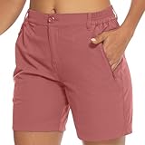 Huoghebg Damen Cargo Shorts Wanderhose Kurze Hose Sommer Bermuda Radhose Outdoor Stretch Sporthose...