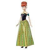 Disney Frozen Disney 'Die Eiskönigin' Spielzeug, Anna-Musikpuppe in charakteristischer Kleidung,...