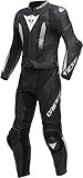 Dainese Laguna SECA 5 2-Teiler Perforierte Motorrad Lederkombi (Black/White,60)