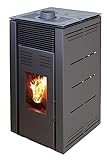 JOIMA - Pelletofen ohne Strom Modell Natur Style 8 kW. Schwarze Farbe