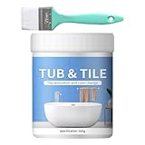 Fliesenfarbe für Bad - schnelltrocknende Badewannenbeschichtung, geruchsarmes Flächenset |...
