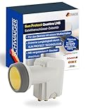 SCHWAIGER Quattro LNB digital Sun Protect I Low Noise Blockconverter für 4 Teilnehmer mit...