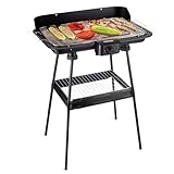 Korona 46221 Elektrischer Standgrill mit XXL-Grillrost (51 x 30 cm) | 2200 Watt | Windschutz |...